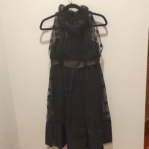 Marchesa Black Silk Cocktail Dress